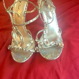 Formal jeweled high heels
